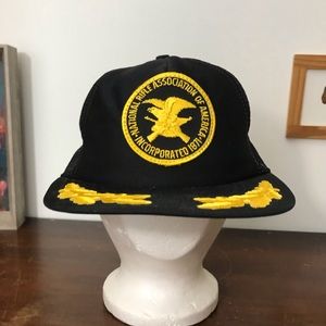 Vintage 70s 80s NRA trucker SnapBack hat- usa made